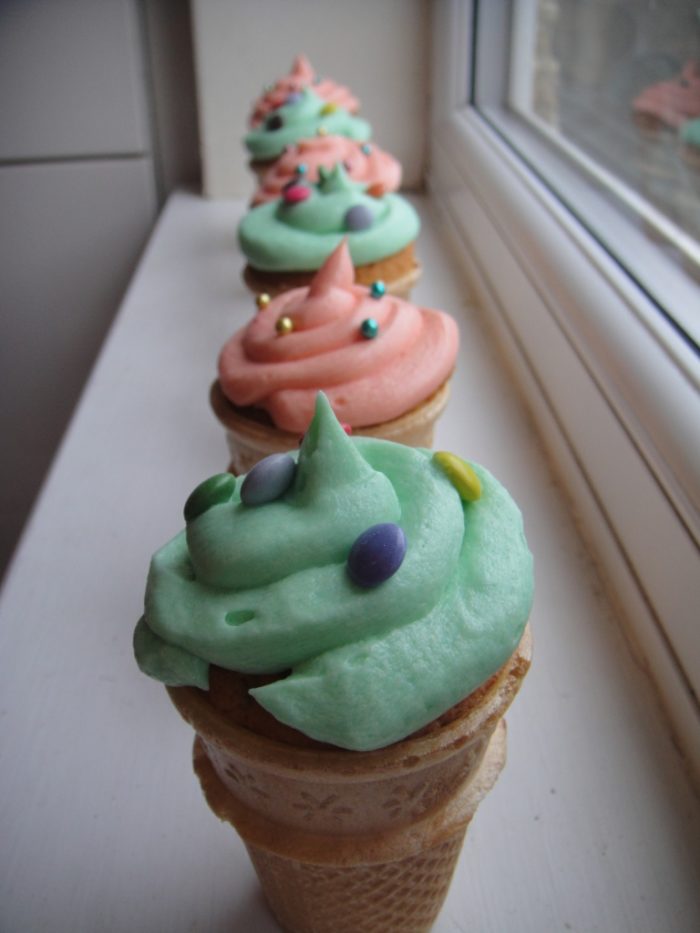 Ice Cream Cone Cupcakes Victoria Sponge