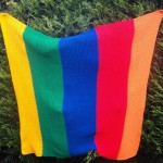 Linen Stitch Crochet Rainbow Blanket