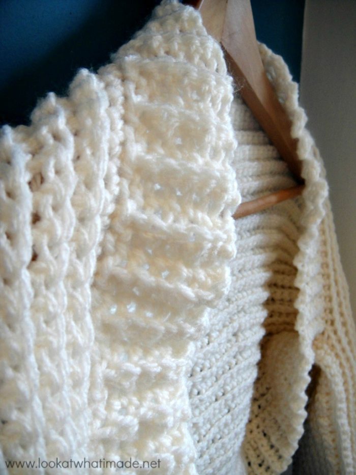 cream crochet shrug