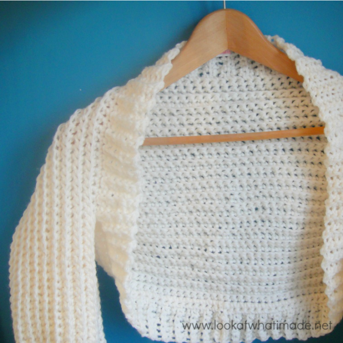 Cream Crochet Shrug Pattern ⋆ Look At What I Made