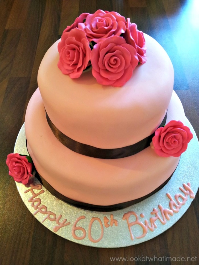 Two-Tier Pink Birthday Cake
