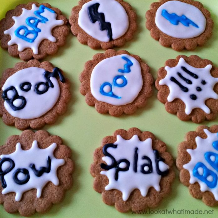 DIY Superhero Pop Art Cookies