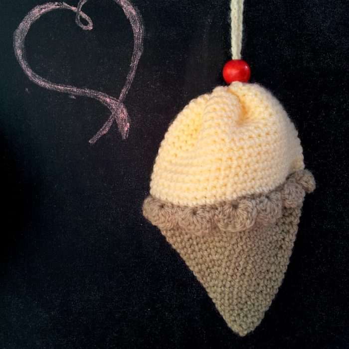 Crochet Ice-cream cone purse