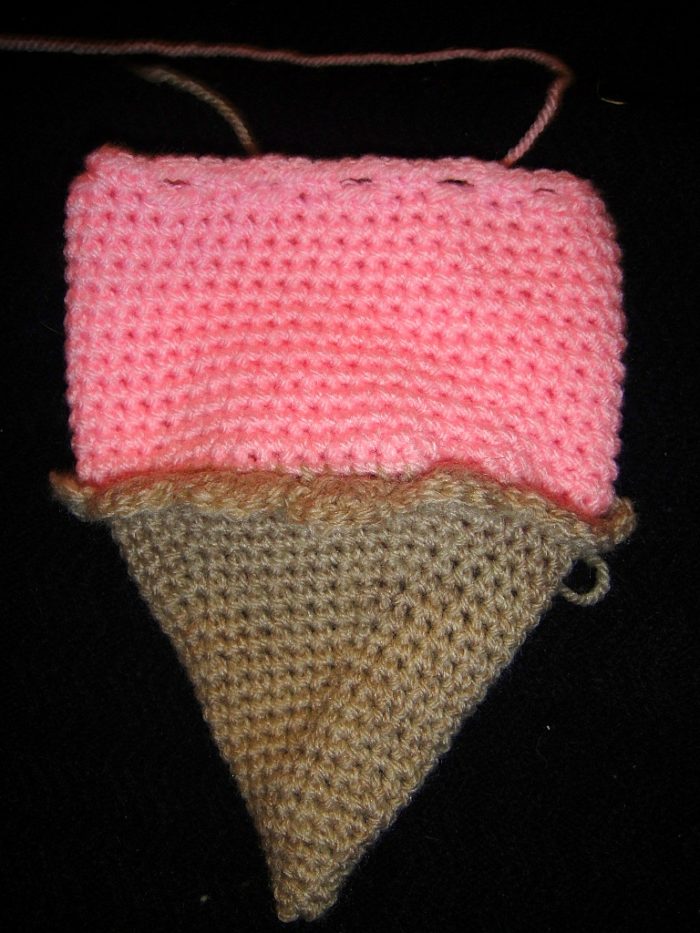 Crochet Ice-cream Cone Purse Cupcake (7)