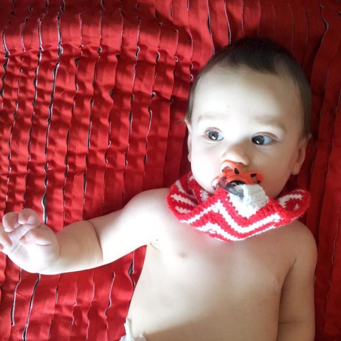 Crochet Chevron Bandana Bib Pattern