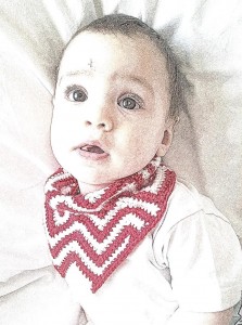 crochet chevron bandana bib pattern (2)