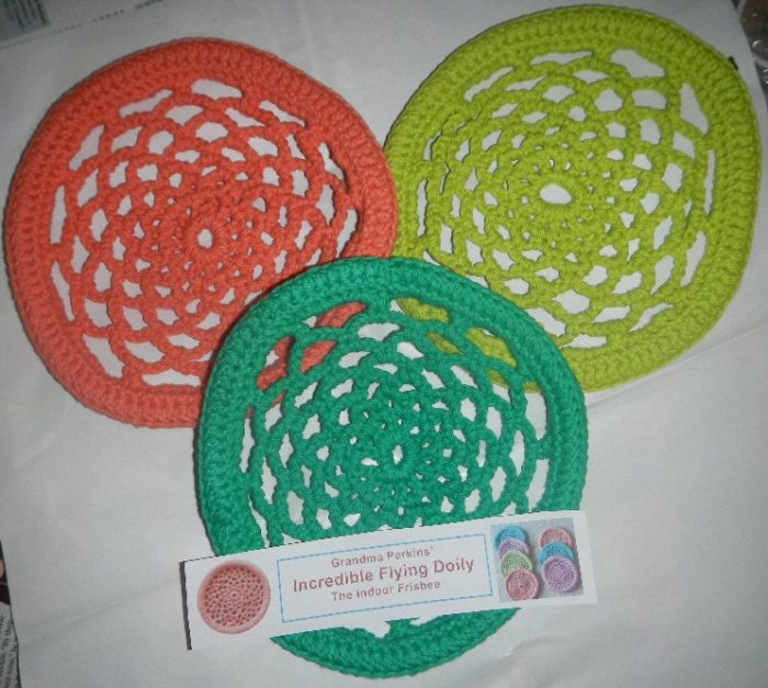 Grandma Perkins Amazing Crochet Doily Frisbee