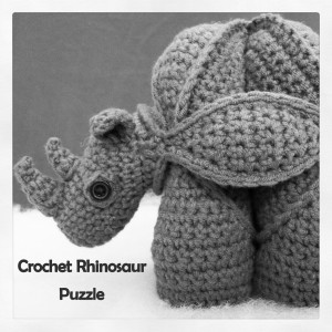 Gregor the Crochet Rhinosaur Puzzle Pattern Amamani