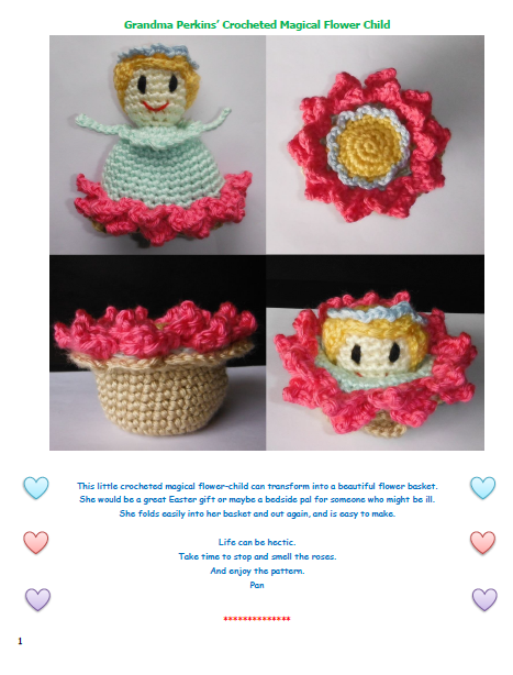 Grandma Perkins Magical Flower Child FREE Crochet Pattern