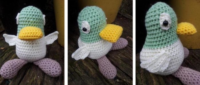 Crochet duck pattern by Jo Clark - Sarah and Duck
