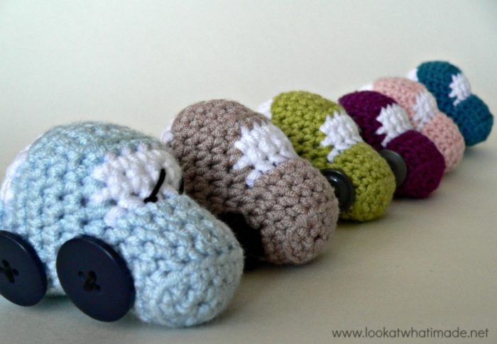 Tiny Crochet Cars