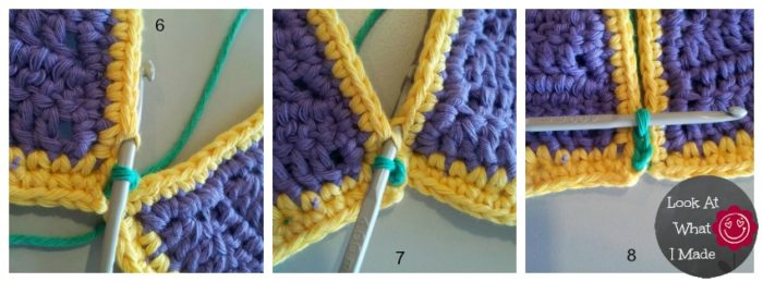 Join Crochet Squares Flat Method