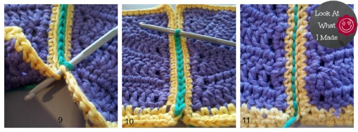 How To Join Crochet Squares Completely Flat Zipper Method