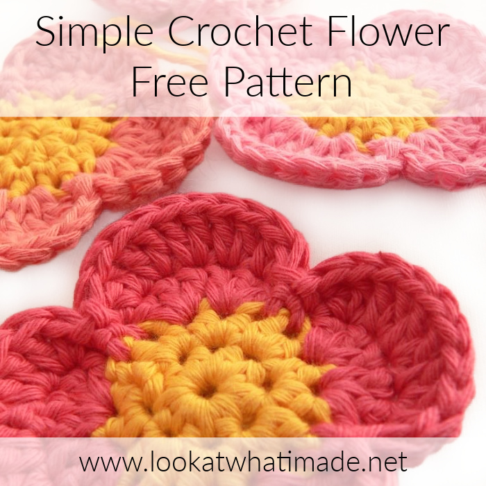 simple crochet flower pattern free easy crochet