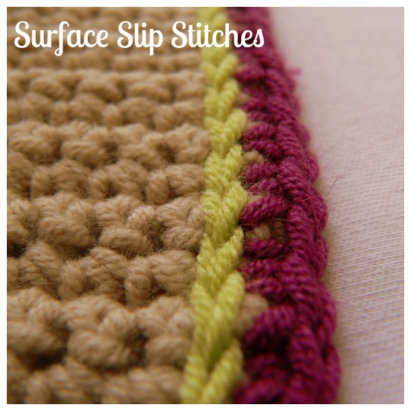 Surface Slip Stitches Crochet