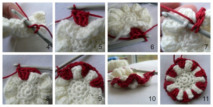 Ruffled Crochet Flower
