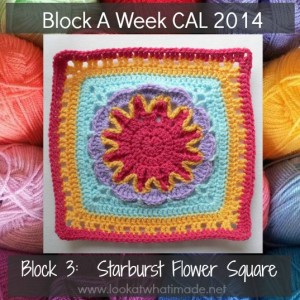 Starburst Flower Square Block a Week CAL 2014