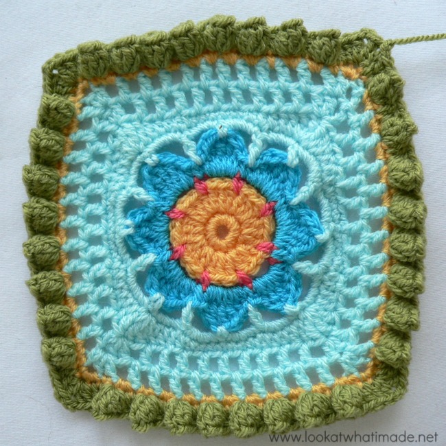 Popcorn Parade Crochet Square