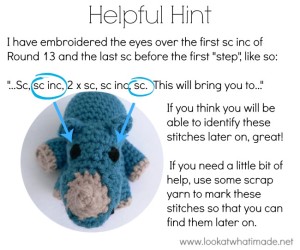 Crochet Baby Rhino Eyes