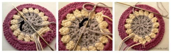 Closing the Central Hole on Crochet Motifs