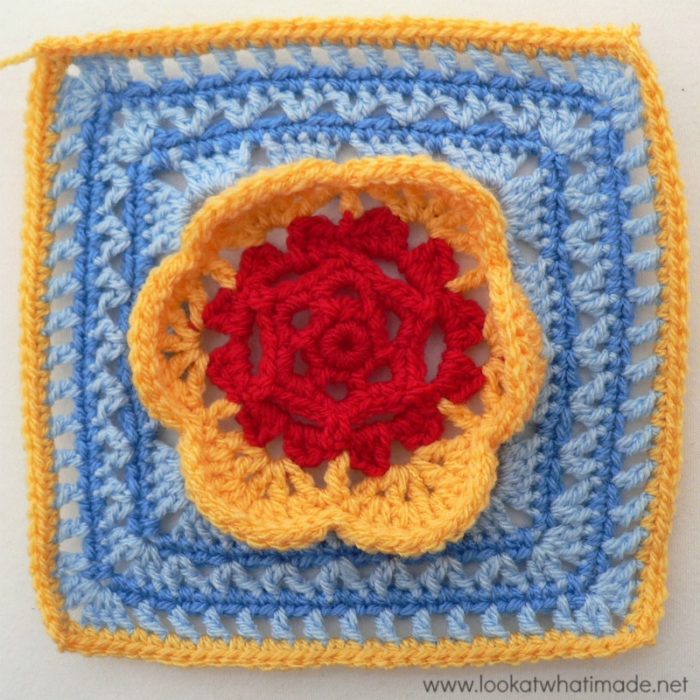 Kaleidoscope Blossom Crochet Square Photo Tutorial
