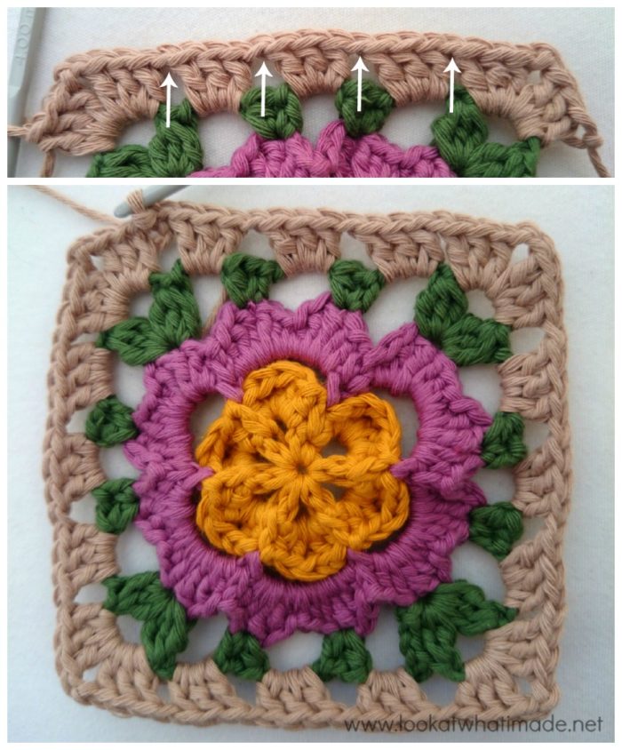 Veronica's Rose Crochet Square