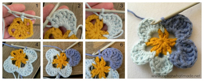 Granny's Crochet Pansy Pattern