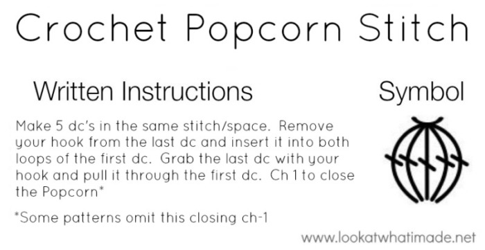 How to Crochet Popcorn Stitch