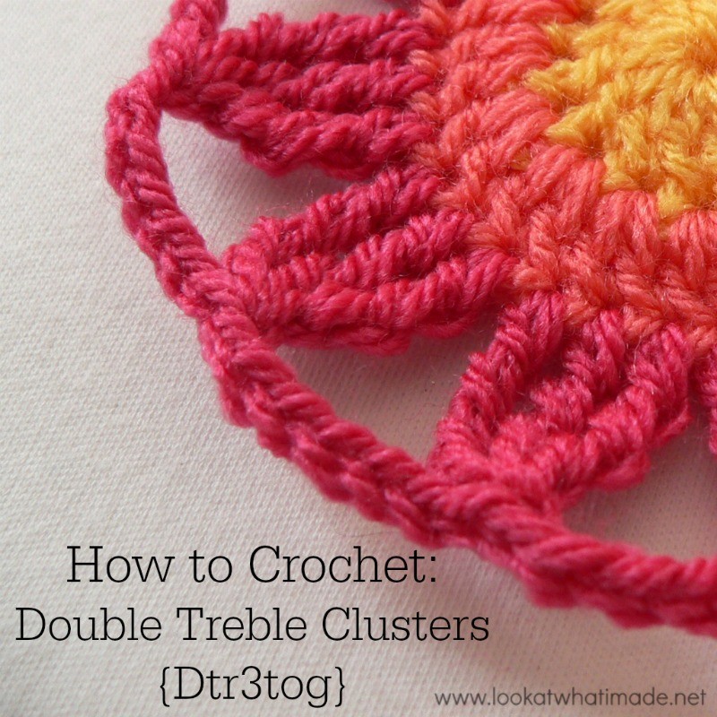 How to Crochet Double Treble Clusters (Dtr3tog)