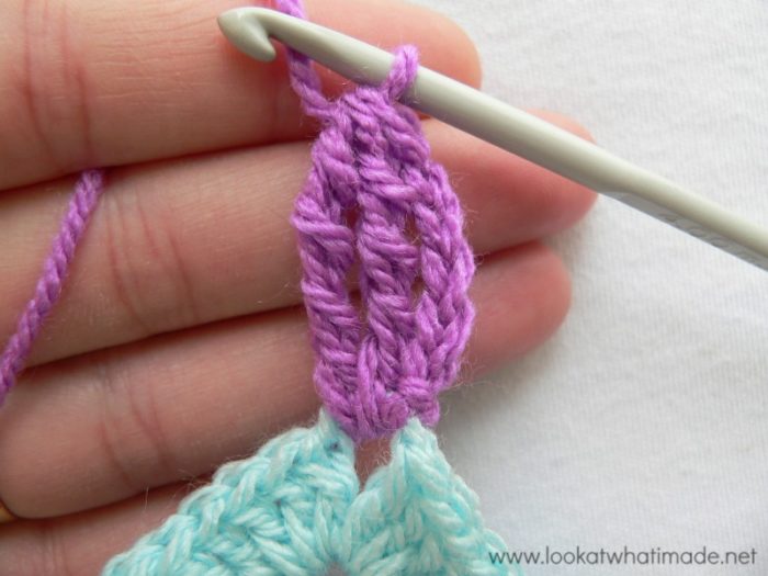 How to crochet double treble cluster in one stitch
