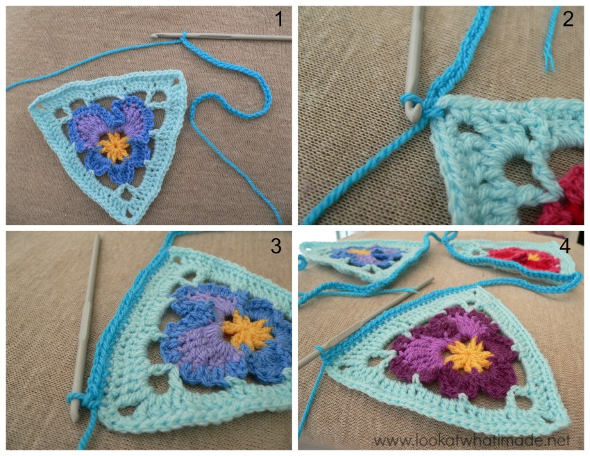 Crochet Pansy Bunting