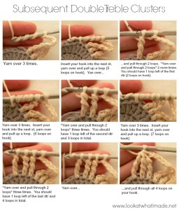 How to Crochet Double Treble Clusters (Dtr3tog)