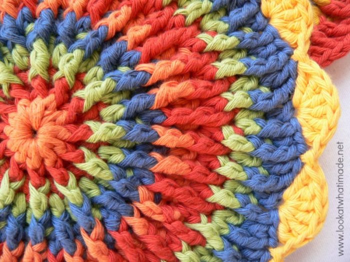 Round Crochet Potholder Trivet Mandala