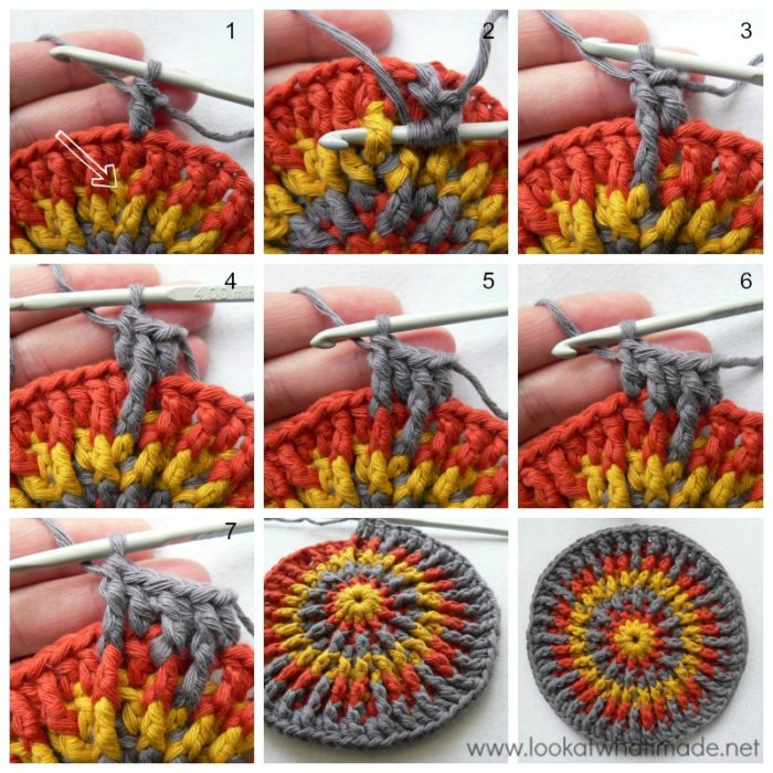 Round Crochet Potholder Trivet
