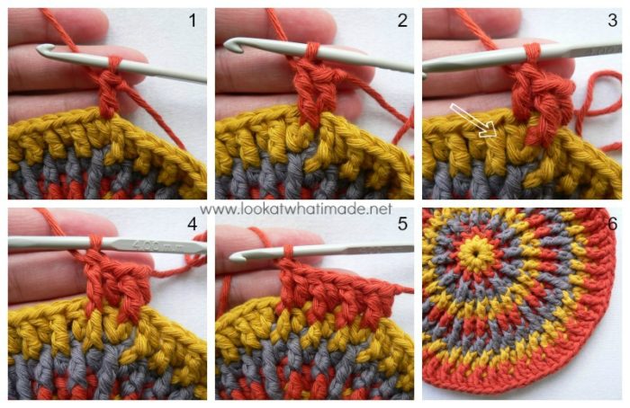 Round Crochet Potholder Trivet