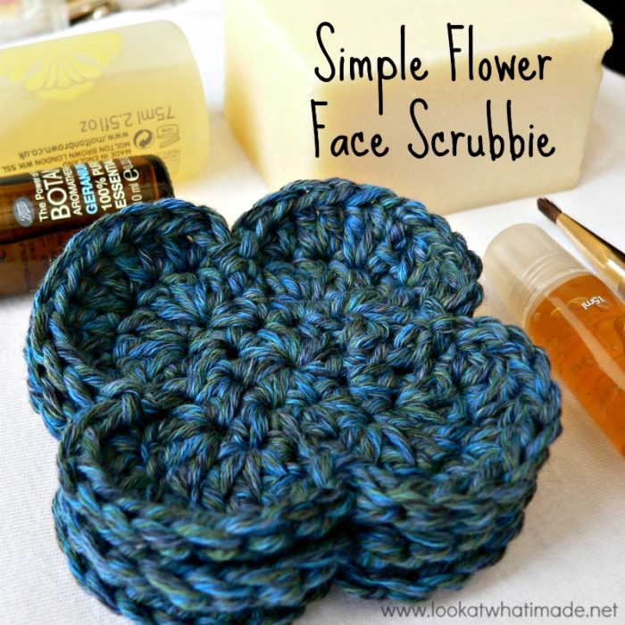 Crochet Face Scrubbie Flower