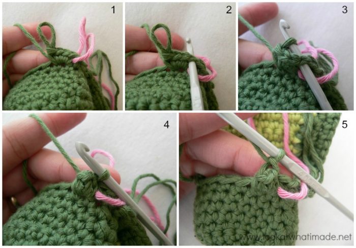 how to crochet single crochet popcorn stitch