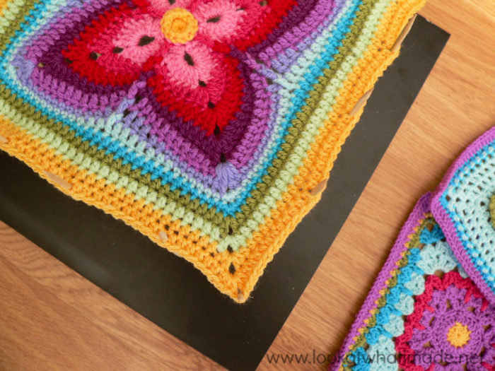 There are different ways to utilize a blocking board for #grannysquare, Crochet