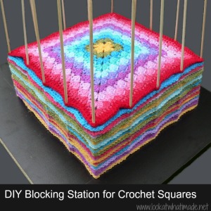 Blocking Crochet Squares