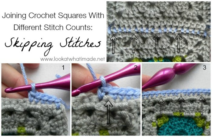 Joining Crochet Squares With Different Stitch Counts