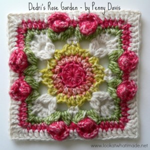 Dedri's Rose Garden Crochet Square