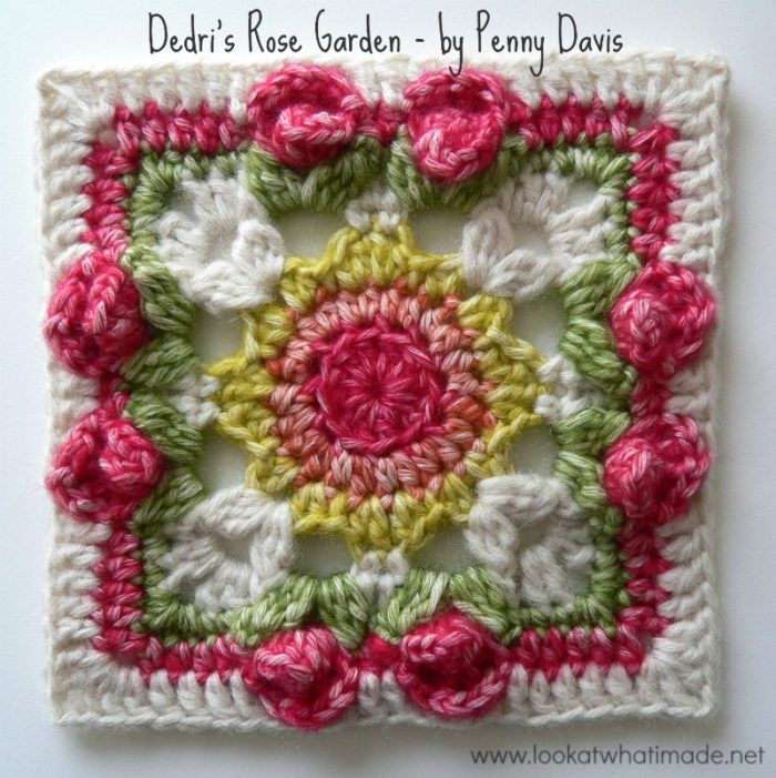 Dedri's Rose Garden Crochet Square