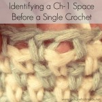Identifying a Ch-1 Space Before a Single Crochet