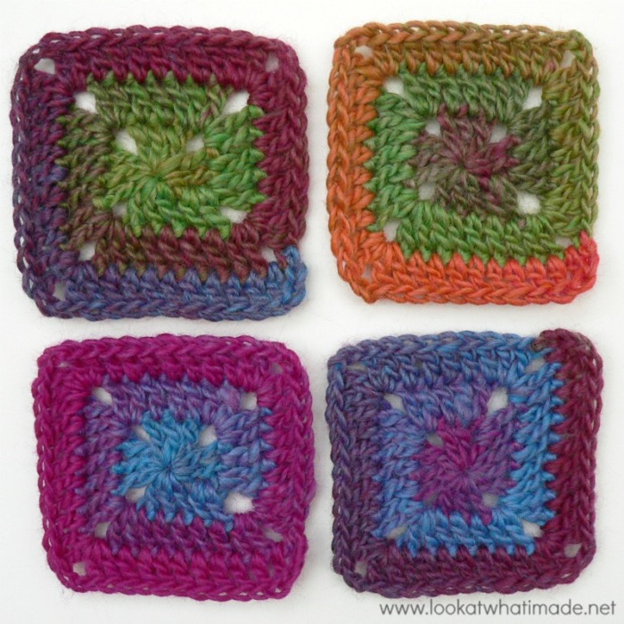 Continuous Solid Square Crochet Square