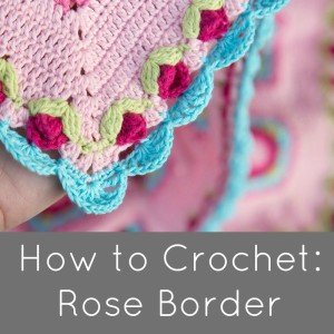 Dainty crochet Rose border with scallops