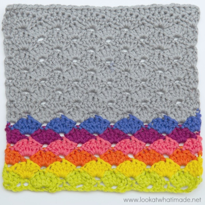 Crochet Shell Stitch Dishcloth Pattern