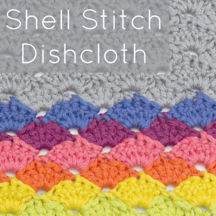 Shell Stitch Dishcloth Free Crochet Pattern