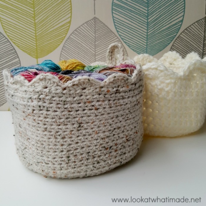 A Touch of Scallop Crochet Basket