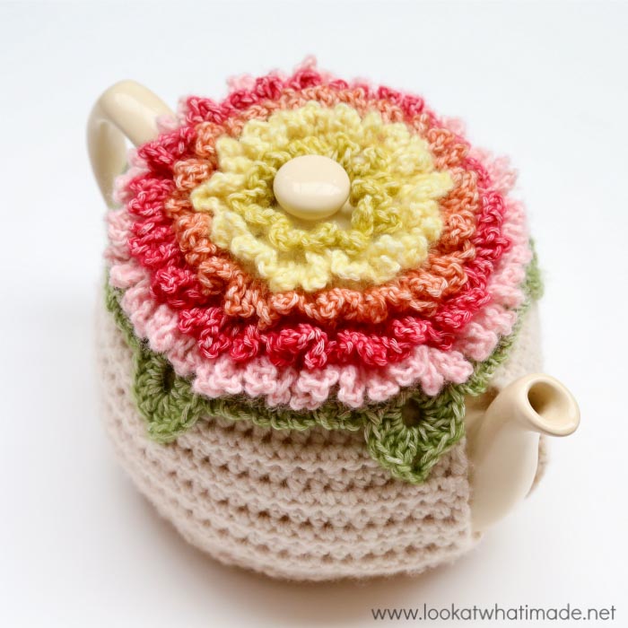 Little Box of Crochet Tea Cozy Floral Teacozy Lookatwhatimade