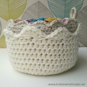 A Touch of Scallop Crochet Basket
